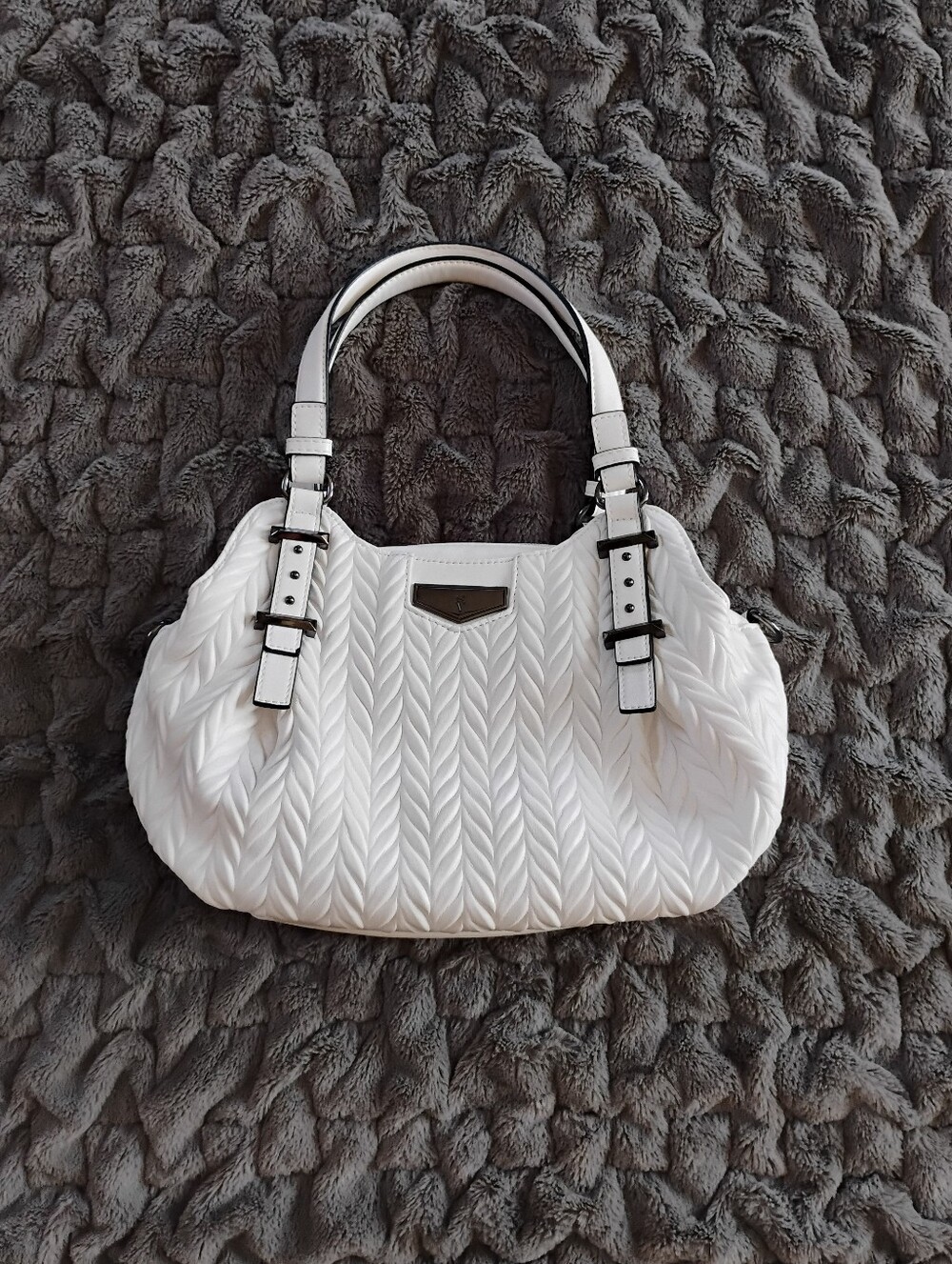 Simply Vera Vera Wang White Satchel  Purse